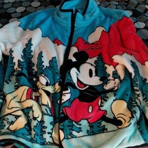 Disney Womens Light Fleece Jacket - Blue, Red, and White